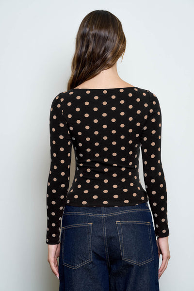 Blusa negra lunares ml