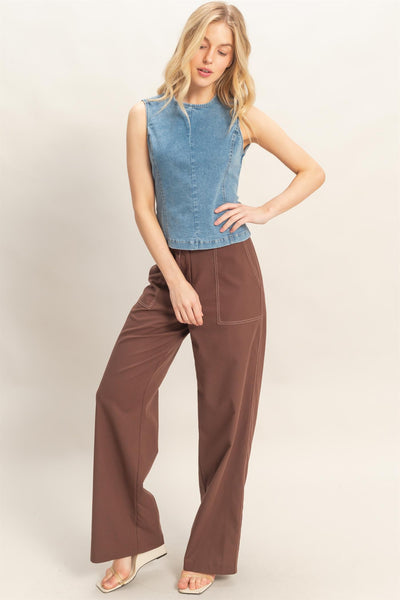 Blusa mezclilla clara