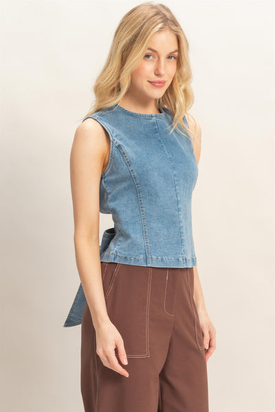 Blusa mezclilla clara