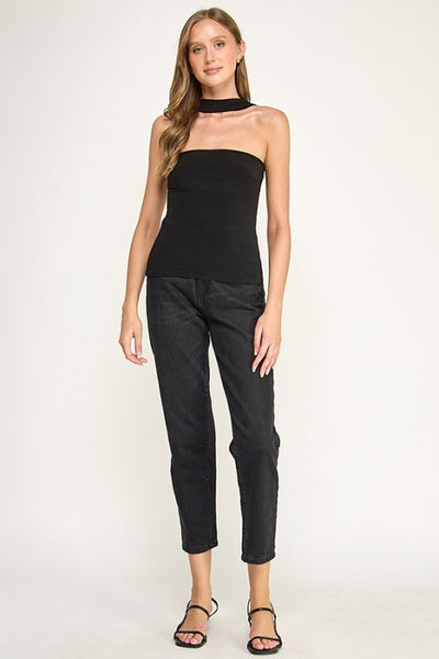 Blusa negra cuello