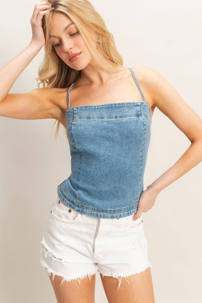 Blusa azul clara mezclilla