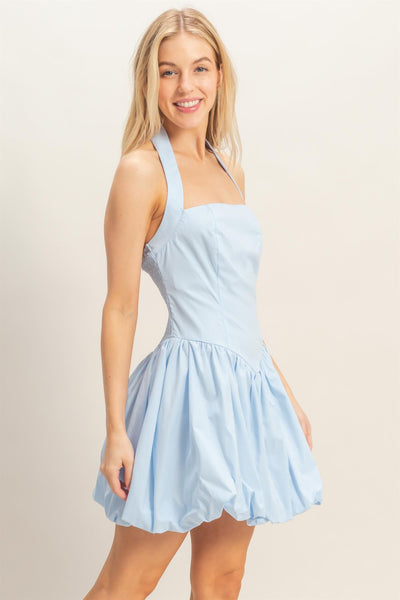 Vestido azul globo