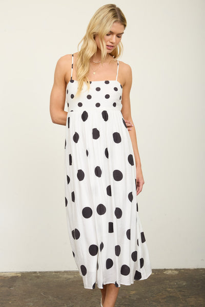 Vestido lunares negro a media pierna