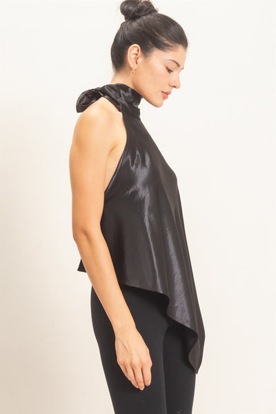 Blusa negra halter