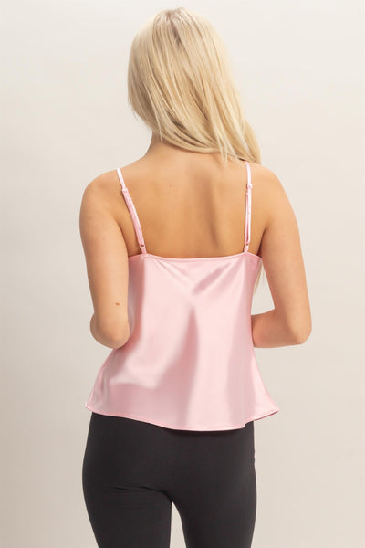 Blusa rosa satín