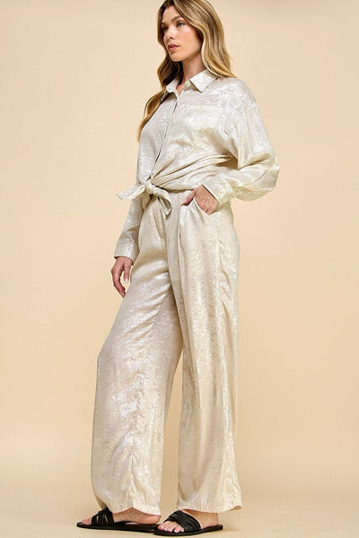 Blusa plata metálica