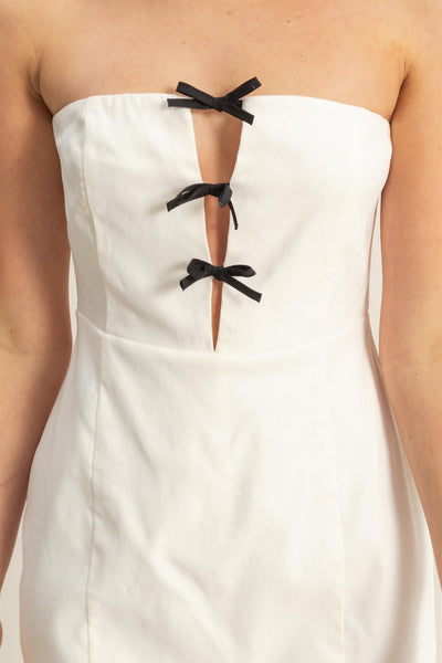 Vestido blanco moño