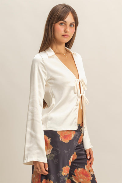 Blusa blanca abierta