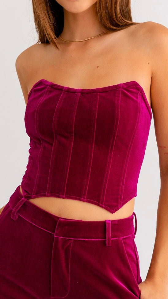 Crop top morado