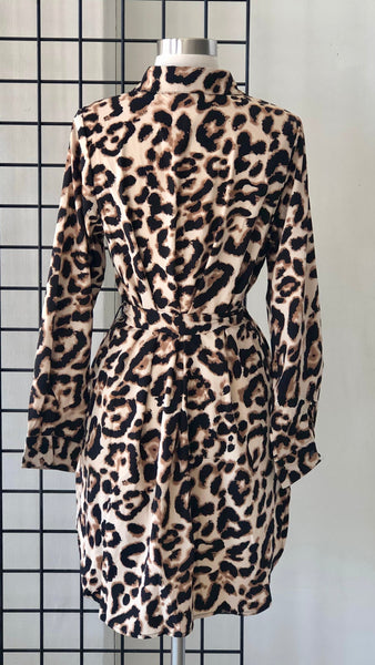 Vestido animal print corto