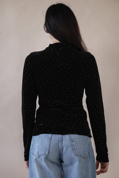 Blusa negra terciopelo