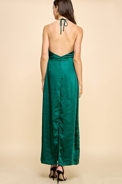 Vestido verde a media pierna