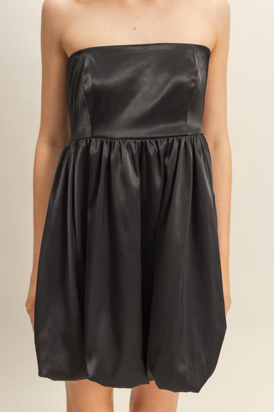 Vestido negro burbuja