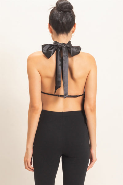 Blusa negra halter