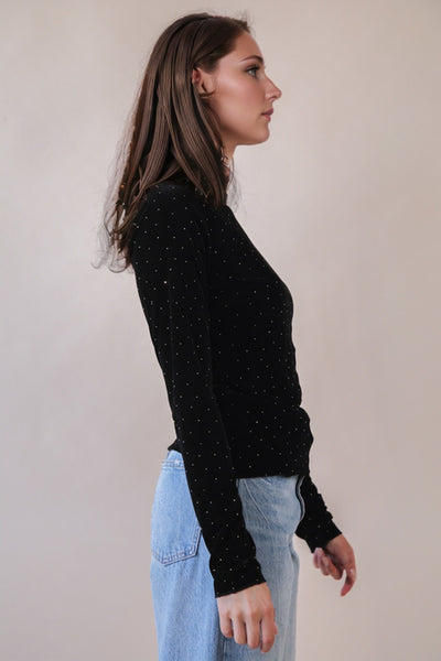 Blusa negra terciopelo