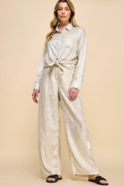 Blusa plata metálica