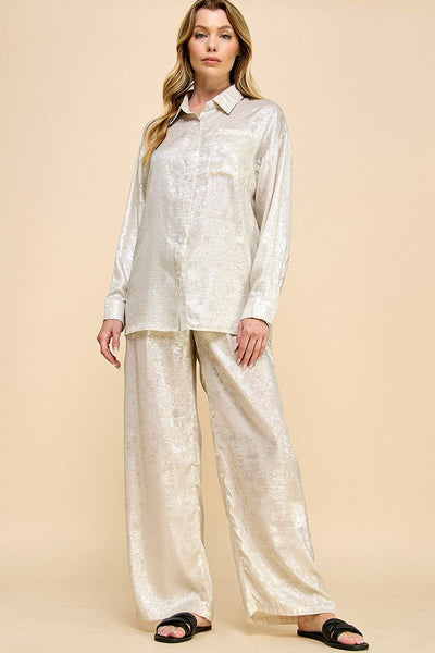 Blusa plata metálica