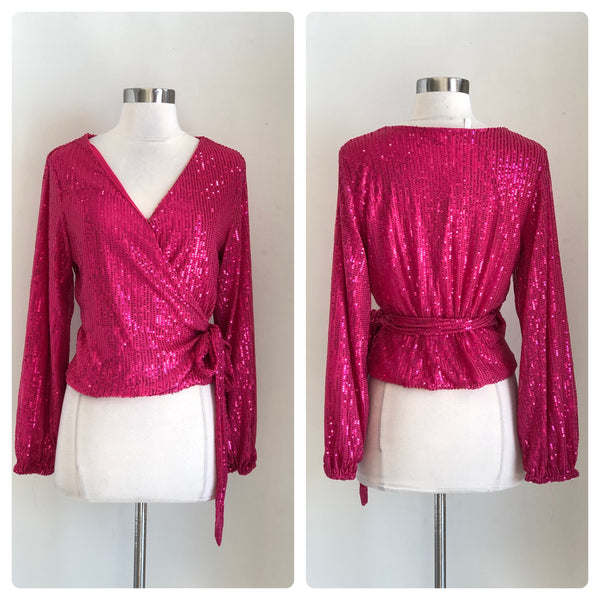 Blusa lentejuela rosa