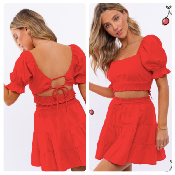 Crop top rojo