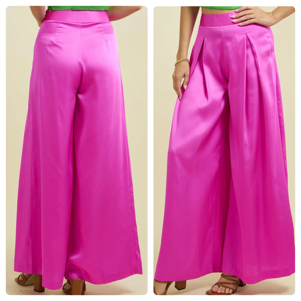 Pantalón palazo magenta